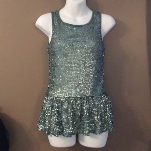 Happening in the Present Sequin Top SZ XS